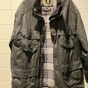 Barbour A419 “New Utility” Waxed Canvas Jacket, Lined, Size Medium